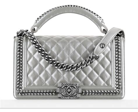 chanel boy handle silver mini|boys chanel flap bag.